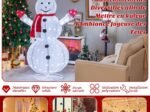 Illuminated Christmas Snowman 200 Cool White LEDs 4 Stakes 180CM