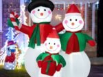 Inflatable Snowman Family Christmas Decoration with LED Lights 200cm
