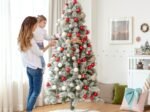Artificial Snowy Christmas Tree 180 cm Longiform 570 Branches Metal Stand