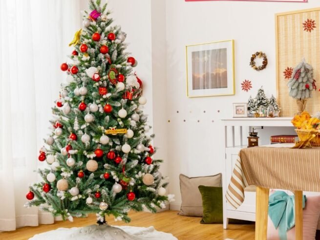 Artificial Snowy Christmas Tree 180 cm with 976 Branches Metal Stand