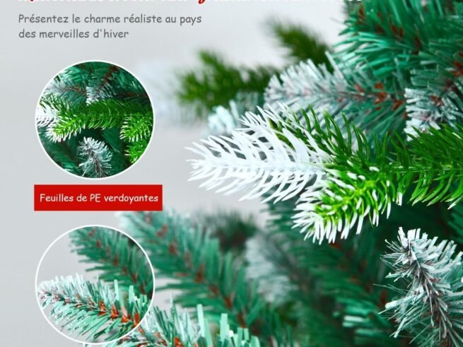 Artificial Snowy Christmas Tree 180 cm with 976 Branches Metal Stand