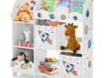 Kids Storage Unit for Toys and Books with 2 Drawers in Aviation Theme