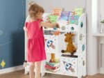 Kids Storage Unit for Toys and Books with 2 Drawers in Aviation Theme
