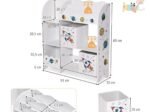 Kids Storage Unit for Toys and Books with 2 Drawers in Aviation Theme