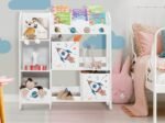Kids Storage Unit for Toys and Books with 2 Drawers in Aviation Theme
