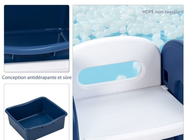 Storage Unit for Books and Toys with Bookcase - 6 Bins + 3 Rounded Corner Tiers