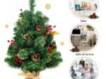 Mini Artificial Table Christmas Tree 60CM 34 Branches Burlap