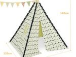 Children's Tepee Playhouse Play Tent Folding Wigwam Canvas Floor Mat