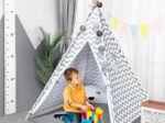 Indian Teepee Tent for Children with Mat and Carry Bag 160 x 120 x 120 cm