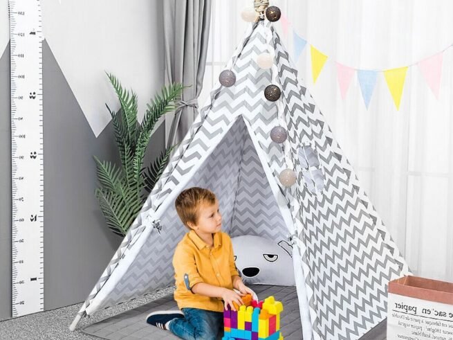 Indian Teepee Tent for Children with Mat and Carry Bag 160 x 120 x 120 cm
