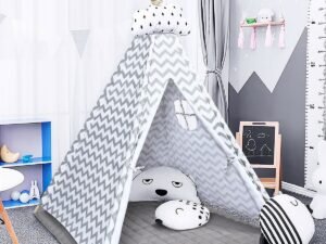 Indian Teepee Tent for Children with Mat and Carry Bag 160 x 120 x 120 cm