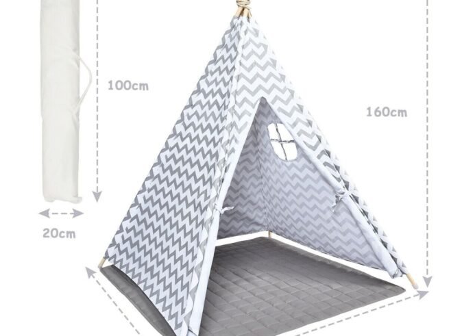 Indian Teepee Tent for Children with Mat and Carry Bag 160 x 120 x 120 cm