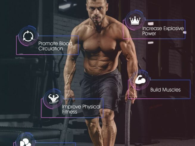 Fitness Training Rope 12M Long 35mm for Outdoor Indoor Use