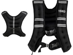 Weighted Vest with Adjustable Buckles and Mesh Bag 15kg Exercise Training