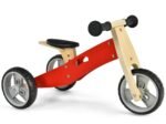 2-in-1 Wooden Tricycle and Balance Bike with Adjustable Seat Shockproof from 18 Months