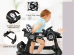 Foldable Baby Walker 4 in 1 Pusher Adjustable Height and Speed Music Box with Light
