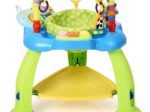 2 in 1 Scalable Baby Musical Walker Activity Table 360° Swivel Seat 3 Adjustable Heights