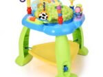 2 in 1 Scalable Baby Musical Walker Activity Table 360° Swivel Seat 3 Adjustable Heights