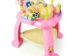 2 in 1 Scalable Baby Musical Walker Activity Table 360° Swivel Seat 3 Adjustable Heights