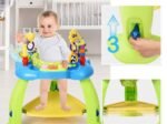 2 in 1 Scalable Baby Musical Walker Activity Table 360° Swivel Seat 3 Adjustable Heights