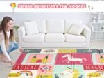 Foldable Baby Play Mat with Unicorn and Pony Image in Non-Toxic XPE Foam