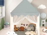 Children's Playhouse Play Tent Cotton Princess Style Hut Beige