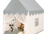 Children's Playhouse Play Tent Cotton Princess Style Hut Beige