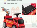Ride On Fire Truck for Children 18-36 Months Luminous Bubble Machine Sound Siren Music