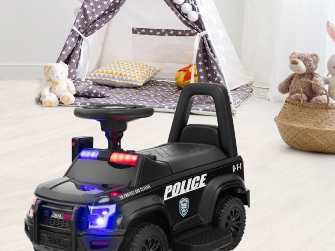 Electric Police Car Toy Megaphone Lights and Sound for 18-60 Months
