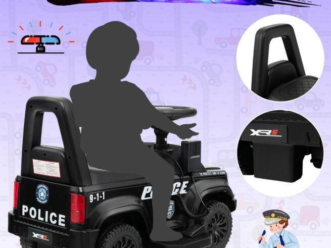 Electric Police Car Toy Megaphone Lights and Sound for 18-60 Months
