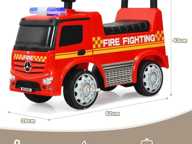 Ride On Fire Engine for Children 12-36 Months Storage Space Sound Light