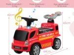 Ride On Fire Truck Car for Children 18-36 Months Music Headlights Siren Horn