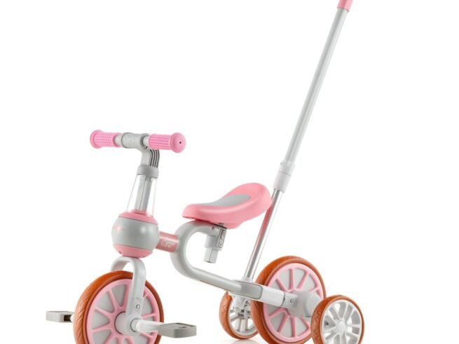 4-in-1 Multifunctional Kids Training Balance Trike Tricycle Adjustable Push Handle